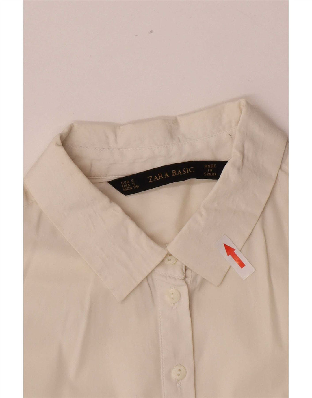 Zara Damen-Pullovershirt mit 3/4-Ärmeln, Gr. 10, Größe S, Weiß