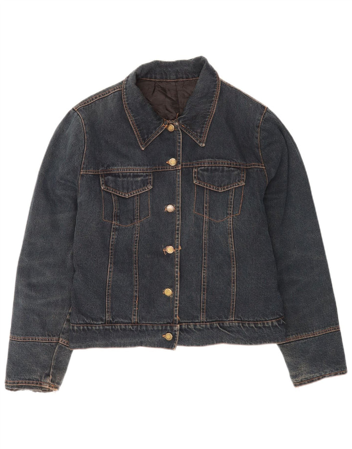 Vintage Damen Jeansjacke UK 16 Groß Blau