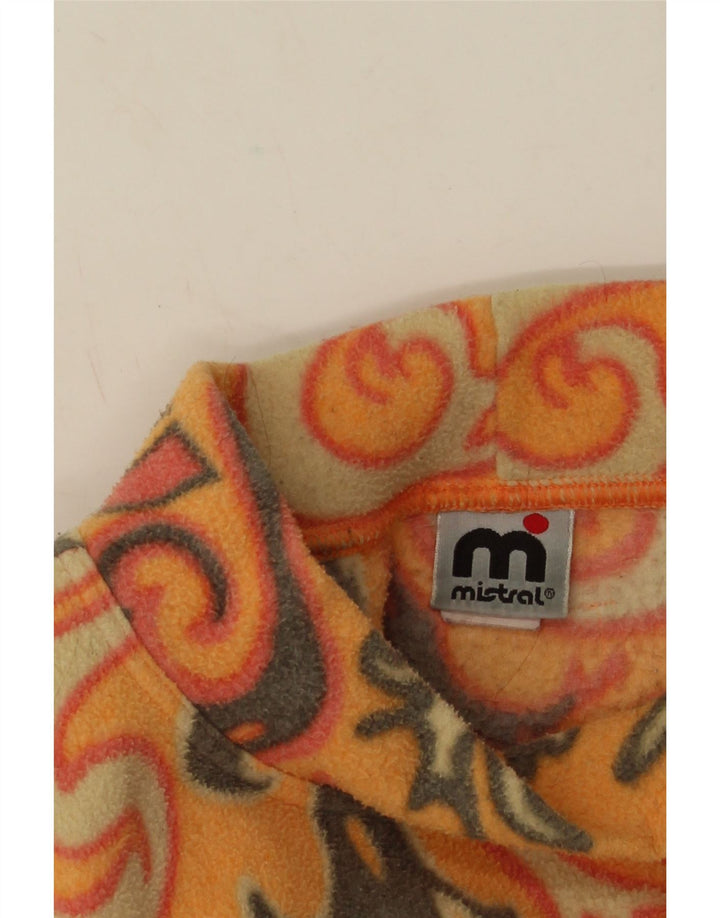 Mistral Herren-Fleecepullover, groß, Orange, Paisleymuster