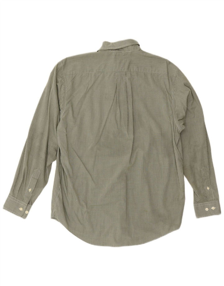 Eddie Bauer Herrenhemd Mittelgrün Gingham Cotton Classic