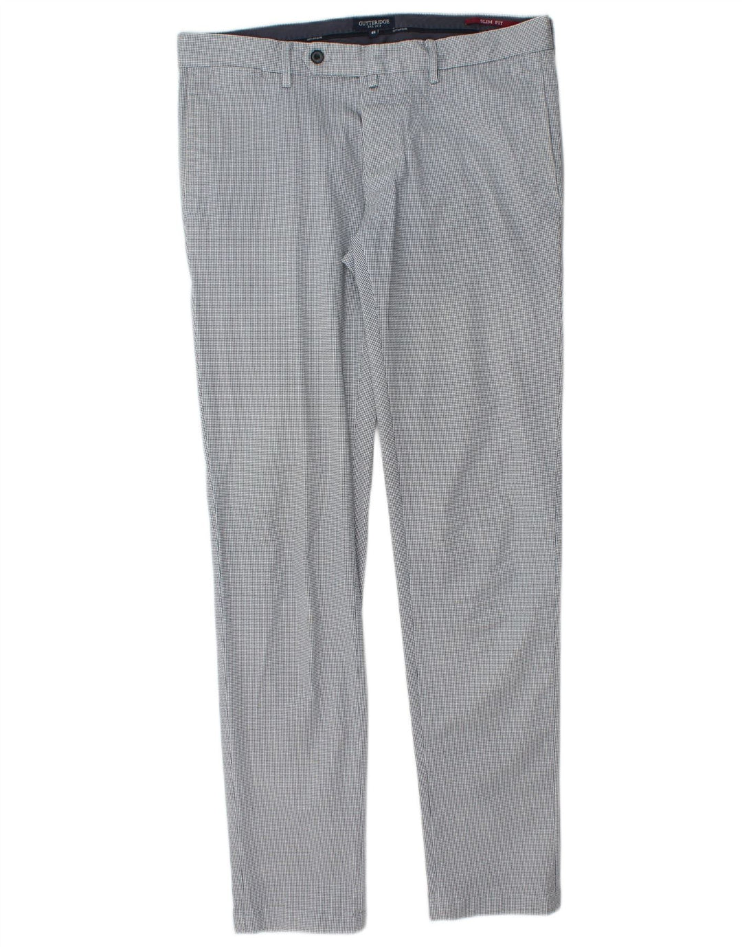 Gutteridge Herren Skinny Anzughose IT 46 Small W32 L32 Blauer Hahnentritt