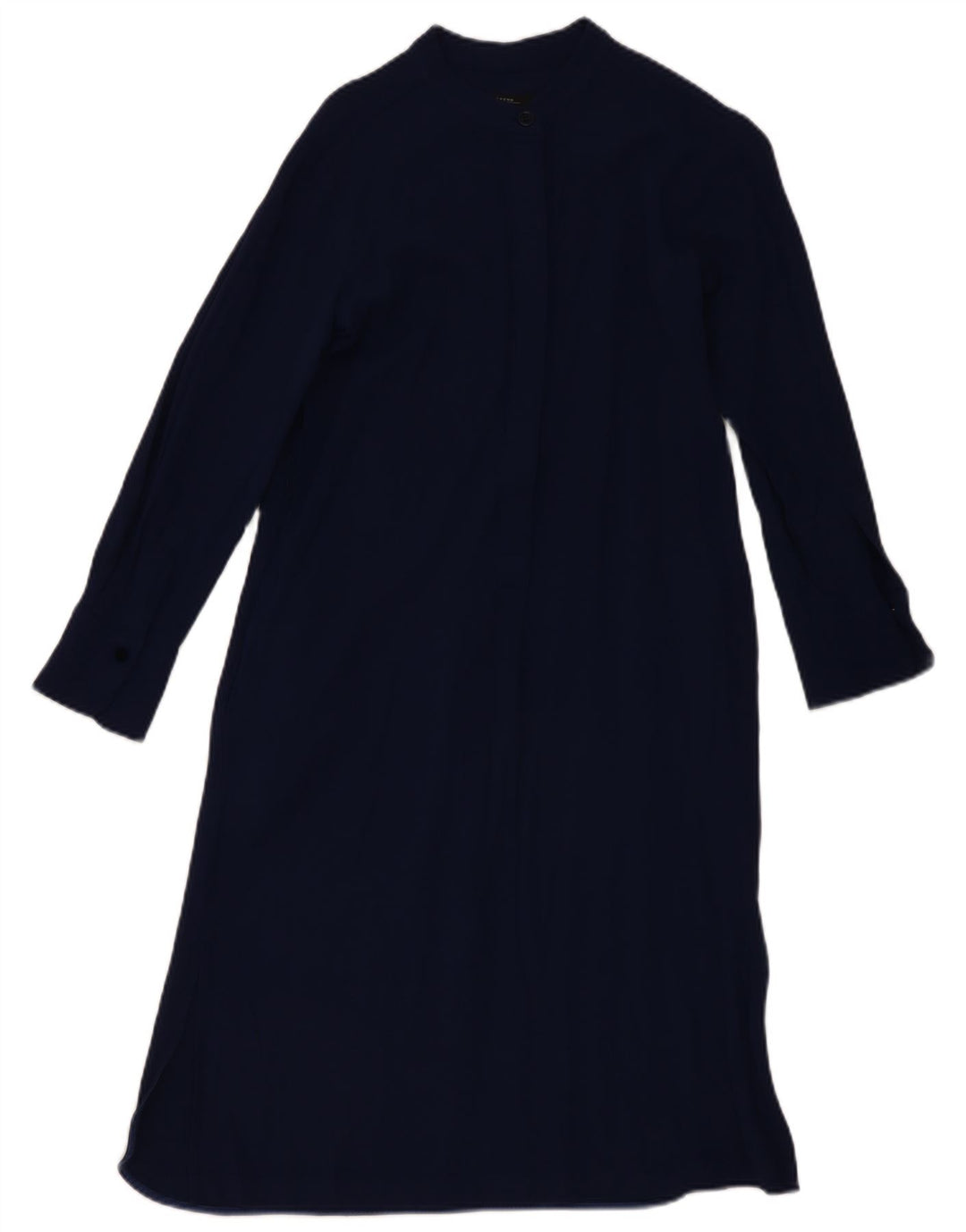 Max Mara Damen Weekend-Maxikleid mit langen Ärmeln, Gr. 14, Mittelmarineblau