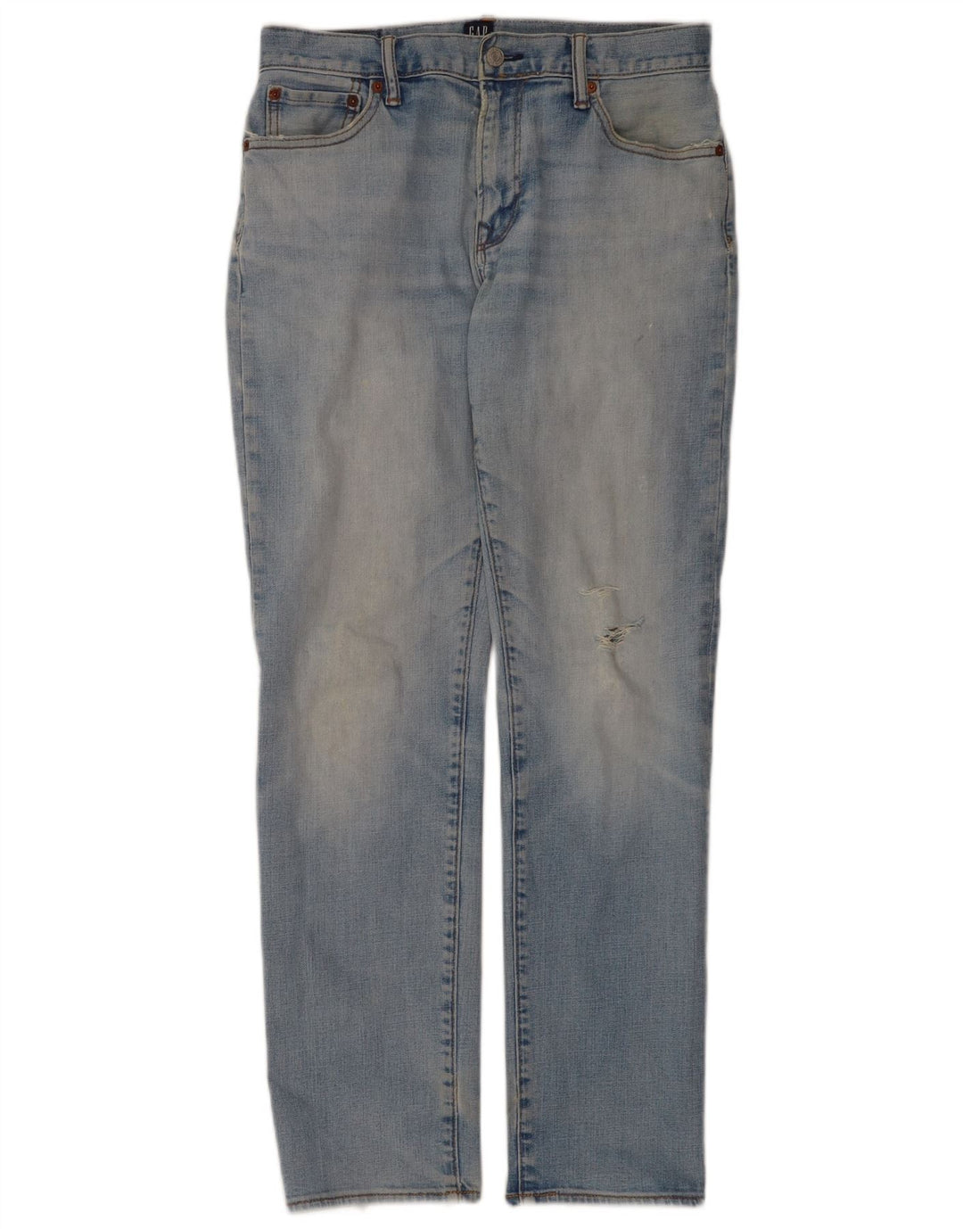Gap Herren Straight Jeans W30 L32 Blaue Baumwolle