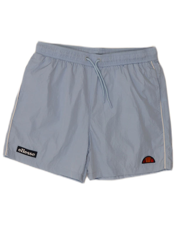 Ellesse Damen Sportshorts UK 14 Mittelblaues Polyamid