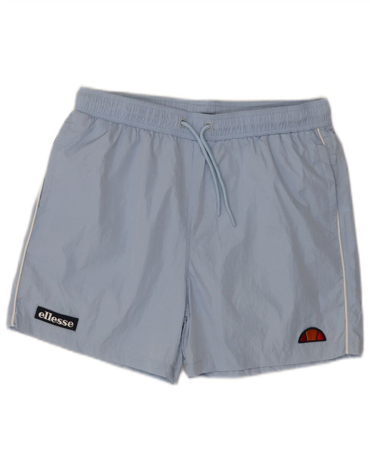 Ellesse Damen Sportshorts UK 14 Mittelblaues Polyamid