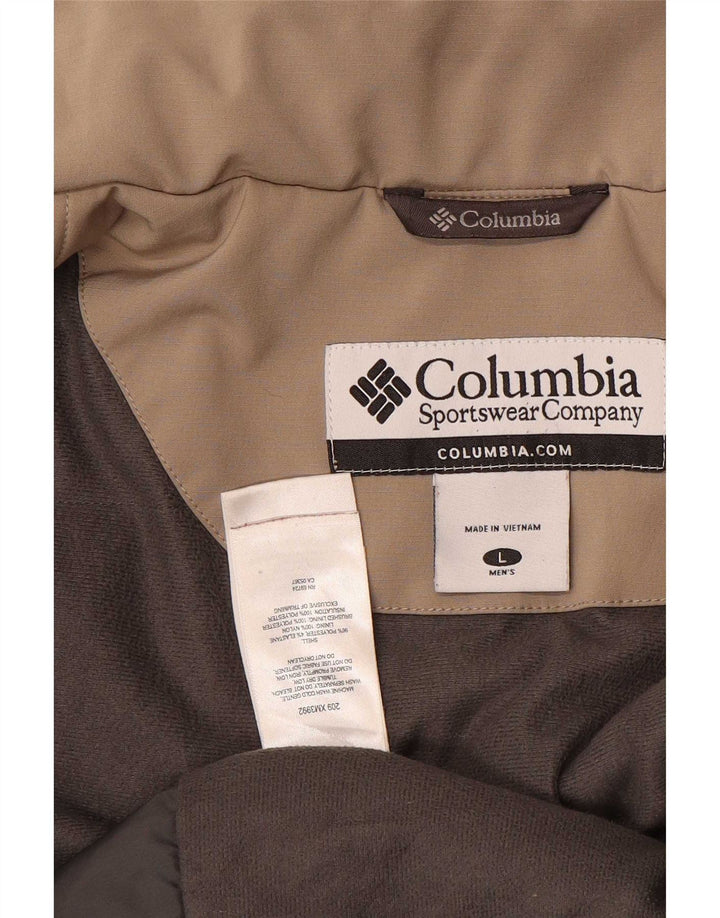 Columbia Herren-Windbreaker-Jacke, UK 40, Größe L, Beige, Polyester