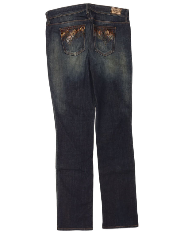 Guess Damen Cigarette Skinny Jeans W30 L33 Marineblaue Baumwolle