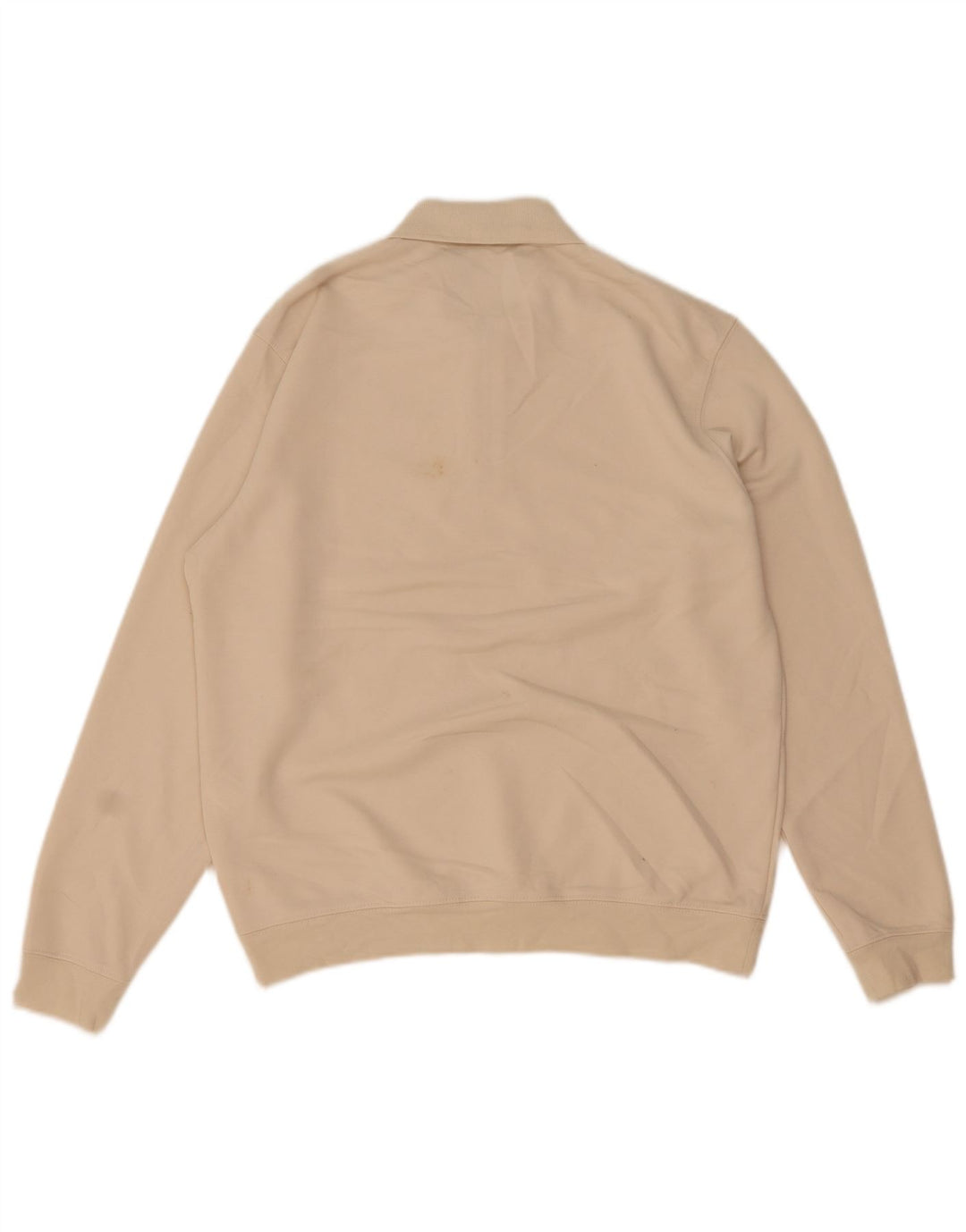 Zara Herren-Pullover mit Rollkragen, Größe S, cremefarbene Baumwolle