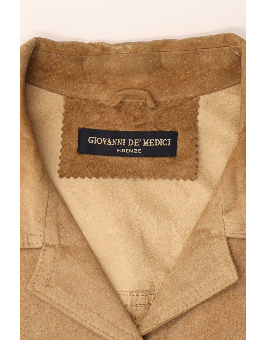 Vintage Damen Wildlederjacke IT 42 Medium Beige Leder