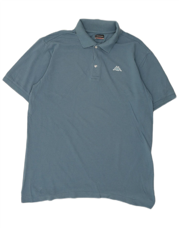 Kappa Herren-Poloshirt, große blaue Baumwolle