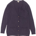 Gap Damen-Cardigan-Pullover UK 12 Medium Navy Blue Nylon