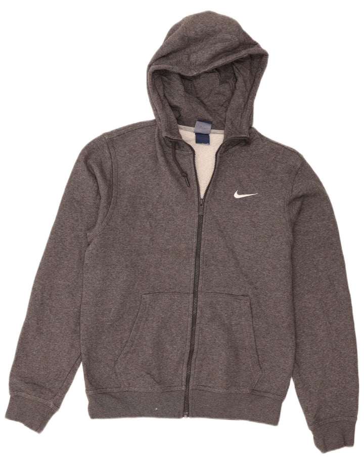 Nike Herren-Kapuzenpullover mit Reißverschluss, klein, grau gefleckte Baumwolle