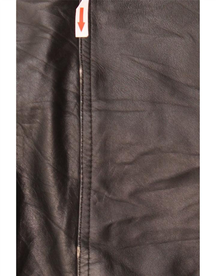Rosa Cuir Herren Lederjacke UK 40 Großes schwarzes Leder