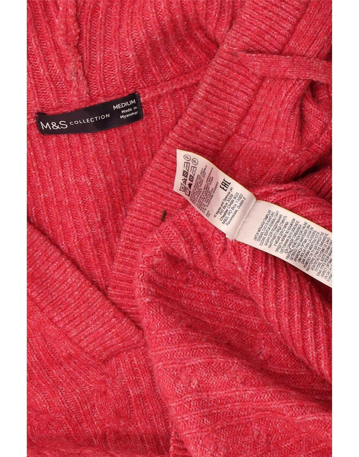 Marks & Spencer Damen-Pullover mit Kapuze, übergroß, Gr. 14, Mittelrot