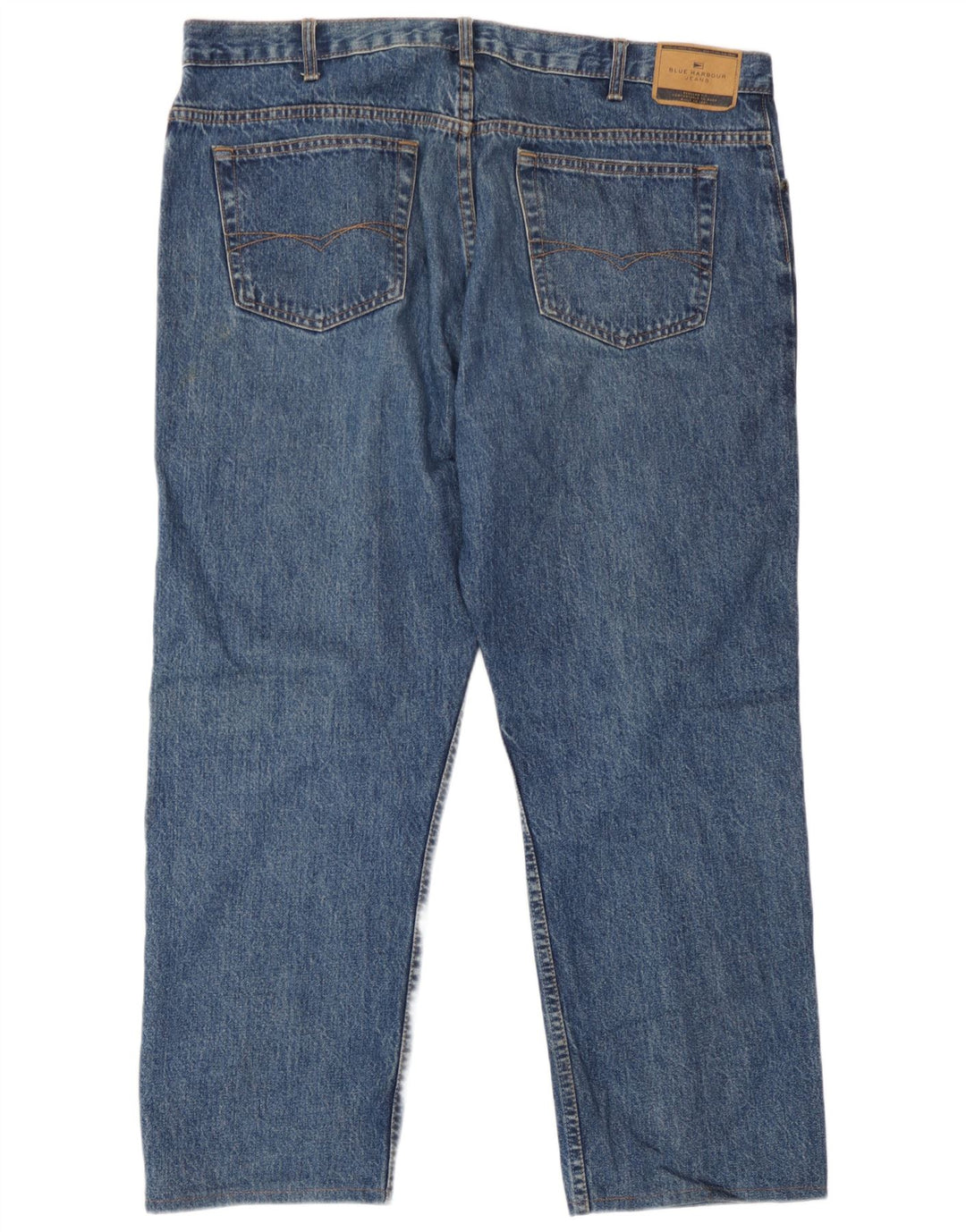 Marks & Spencer Herren Blue Harbor Straight Jeans W40 L26 Blaue Baumwolle