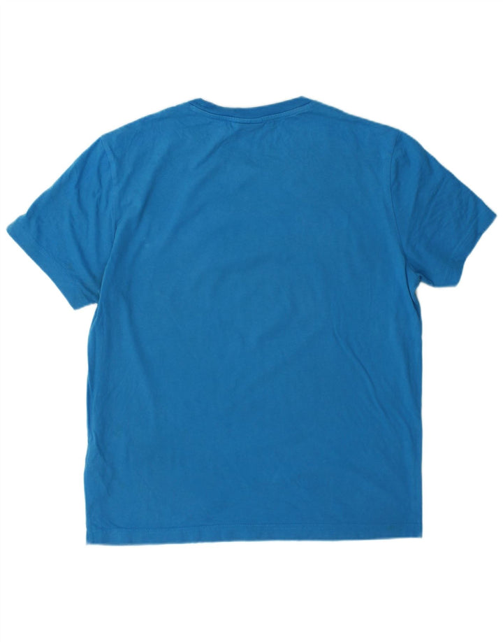 Champion Herren-T-Shirt mit Grafik, mittelblaue Baumwolle