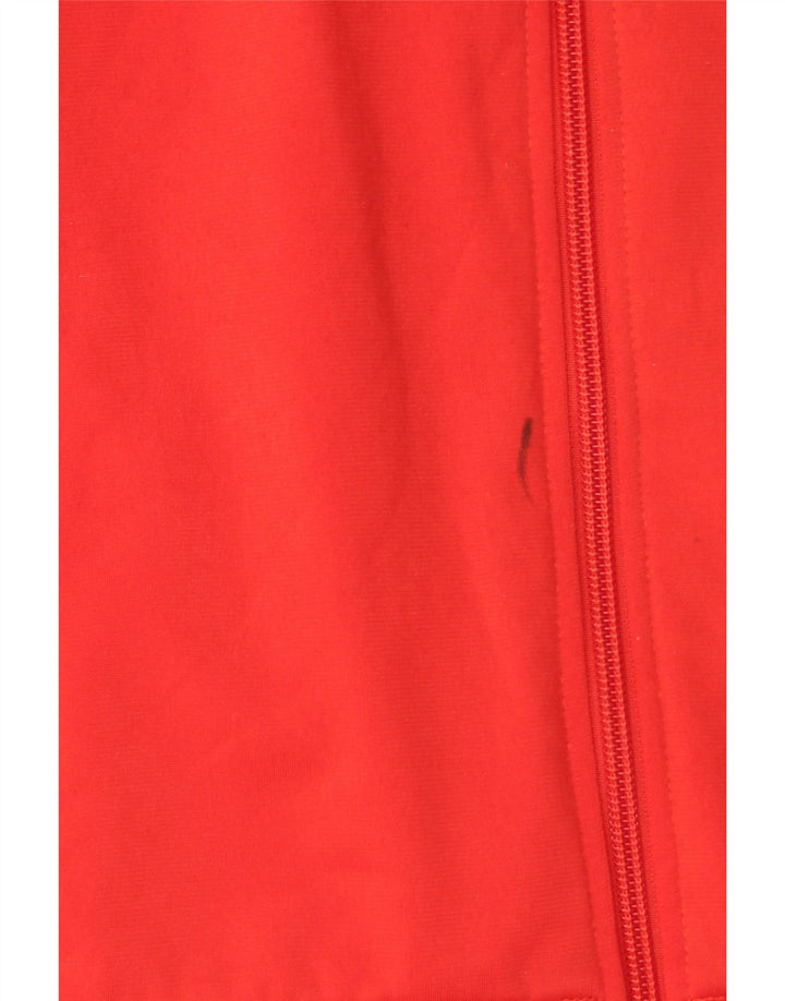 Adidas Herren-Trainingsanzugoberteil, UK-Größe 42/44, großes rotes Colourblock-Polyester