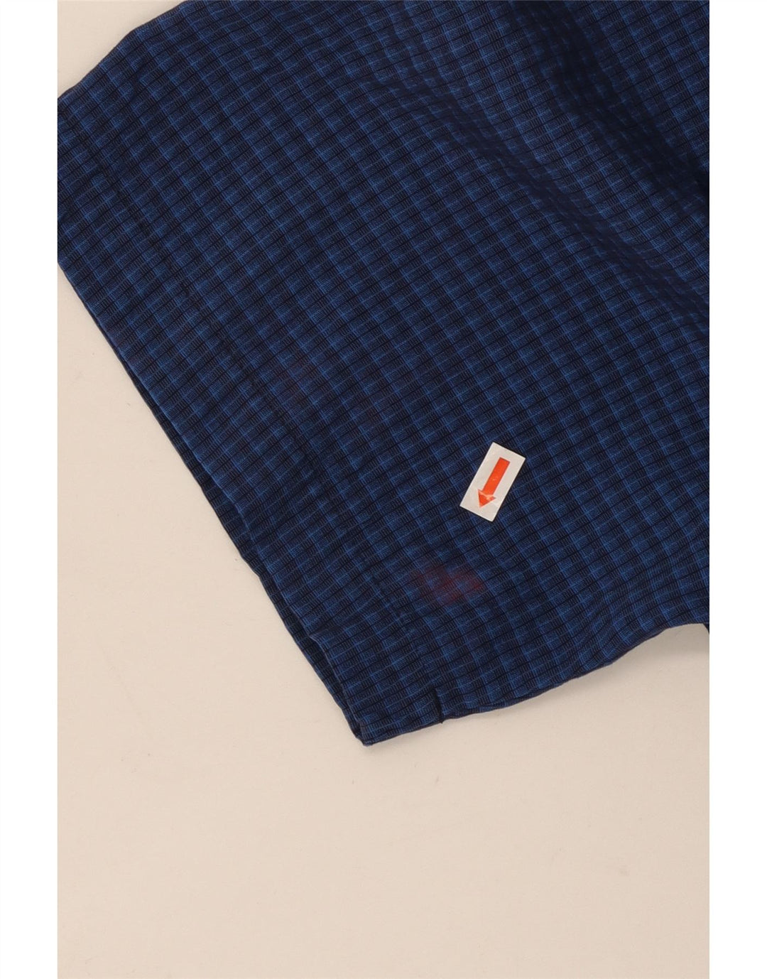 MOSSIMO Herren Kurzarmhemd XL Blue Gingham Rayon