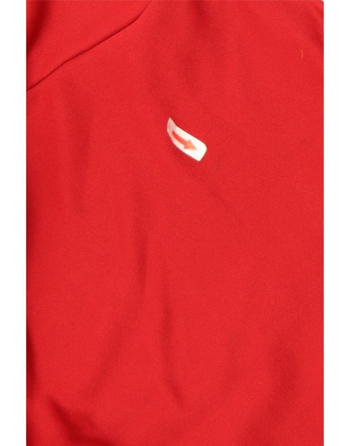 Adidas Damen Trainingsanzug Top Jacke UK 12/14 Mittelrotes Polyester