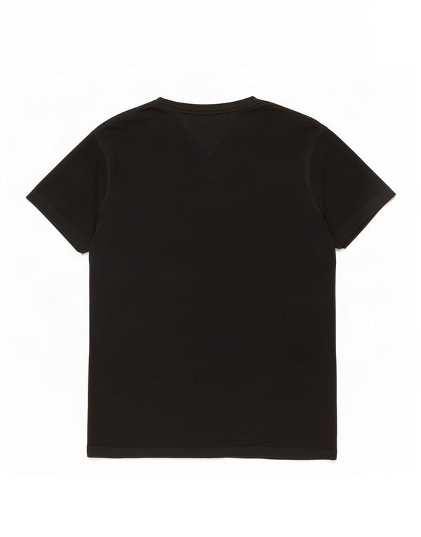 Tommy Hilfiger Herren-T-Shirt mit Grafik, groß, aus schwarzer Baumwolle