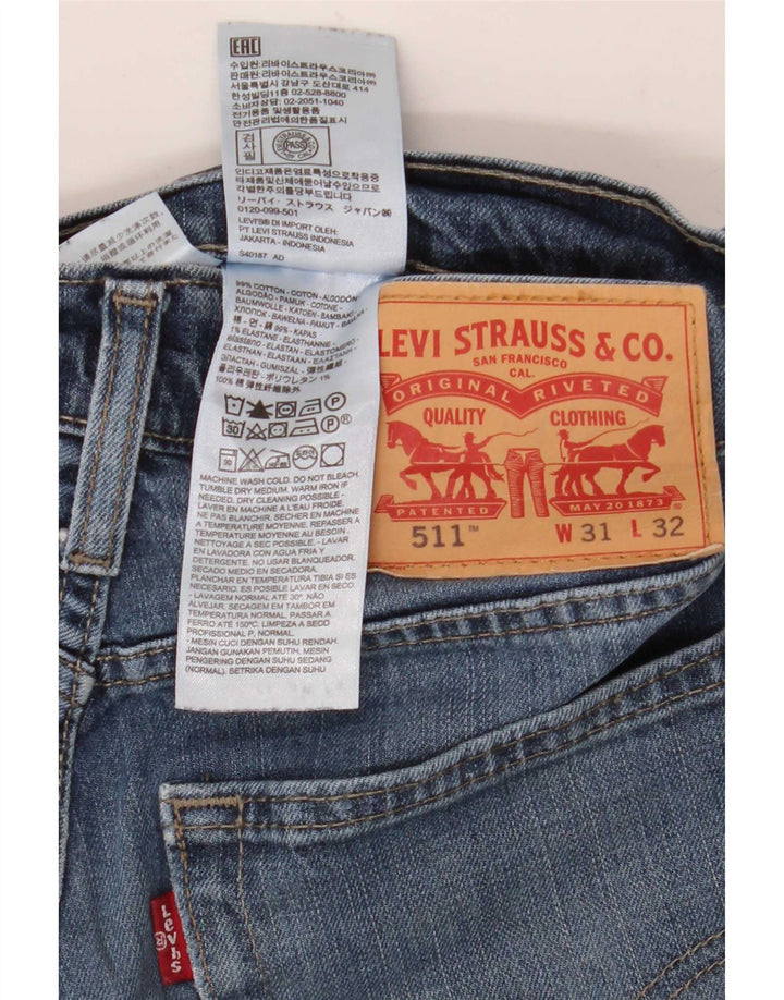 Levi's Herren 511 Slim Jeans W31 L32 Blaue Baumwolle
