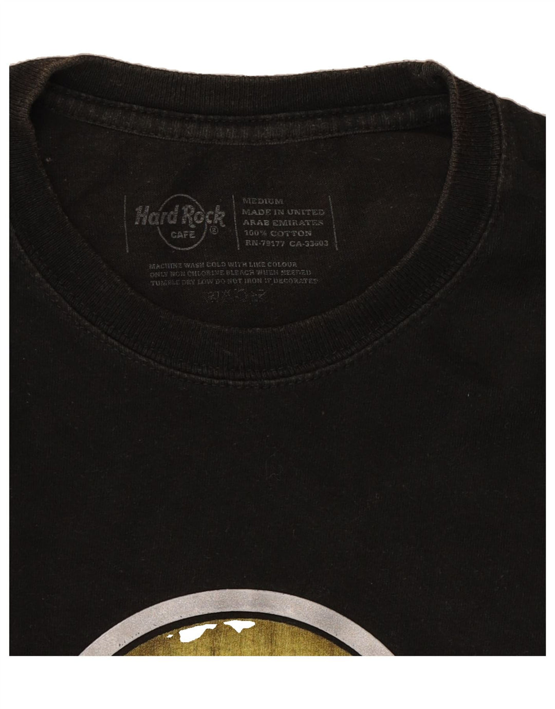 HARD ROCK Mens London Graphic T-Shirt Top Medium Black Cotton Vintage Hard Rock and Second-Hand Hard Rock from Messina Hembry 