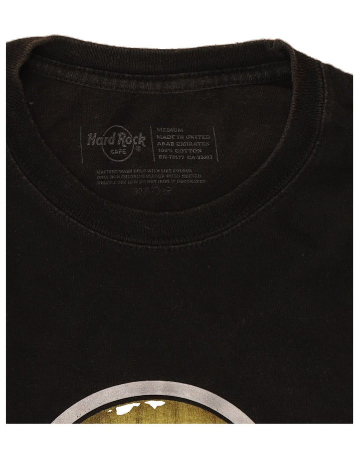 HARD ROCK Mens London Graphic T-Shirt Top Medium Black Cotton Vintage Hard Rock and Second-Hand Hard Rock from Messina Hembry 