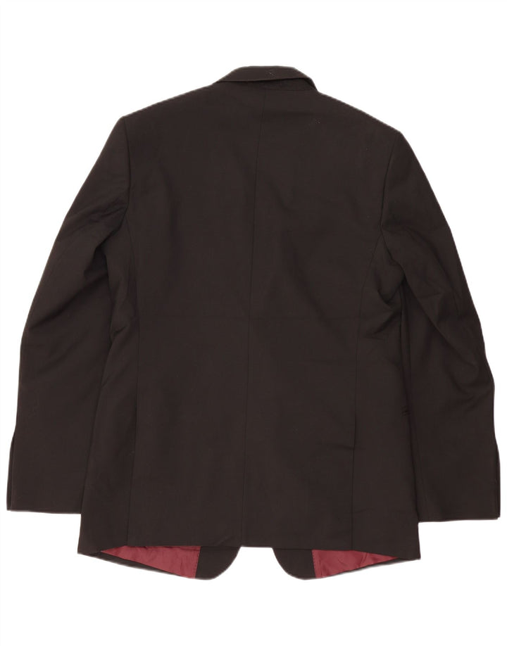 Marks & Spencer Herren Longline 2-Knopf-Blazerjacke UK 42 XL Schwarz