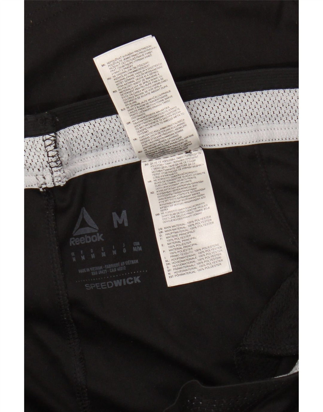 Reebok Herren Sportshorts Medium Schwarz Polyester