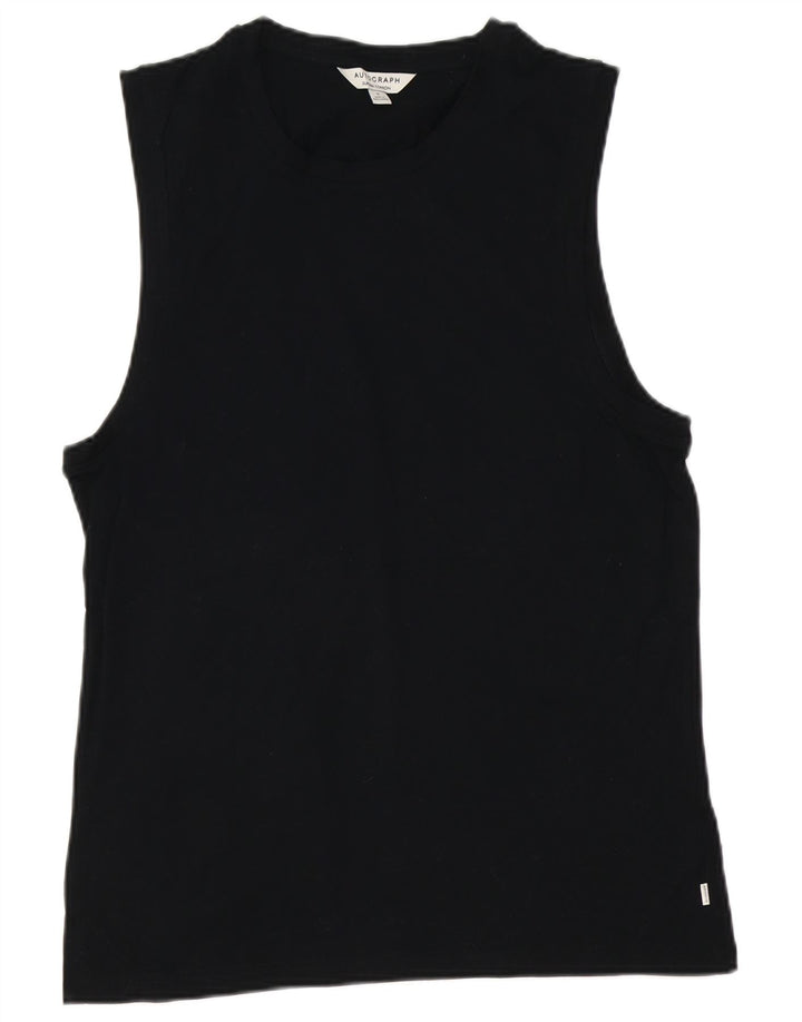 Marks & Spencer Herren-Autograph-Weste, mittelgroß, schwarze Baumwolle