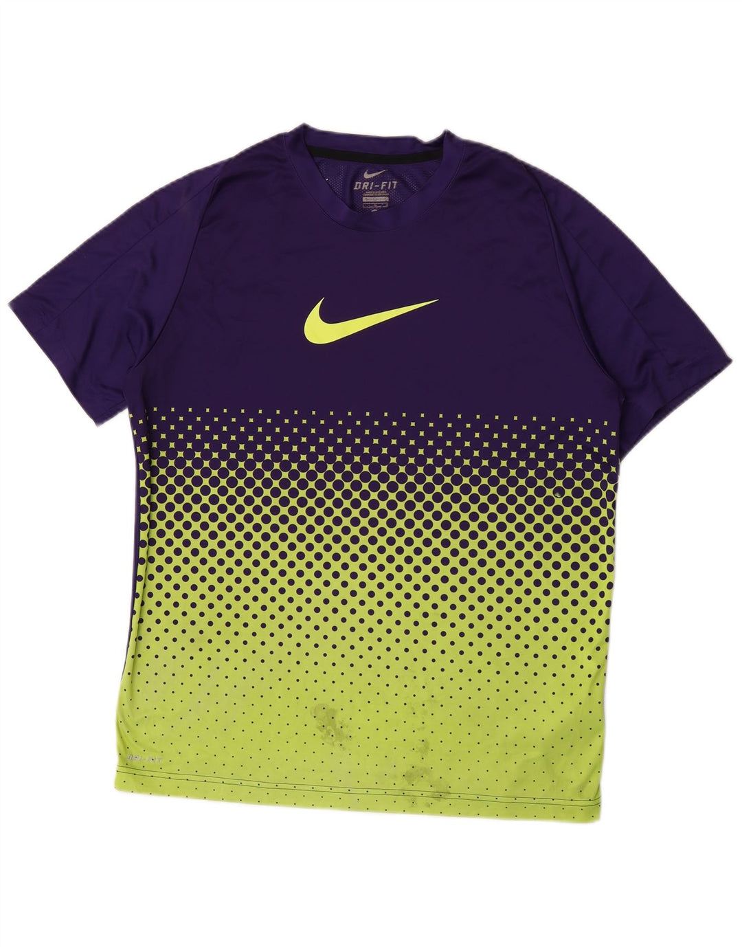Nike Herren-T-Shirt mit Dri-Fit-Grafik, groß, lila, geometrisch, Polyester