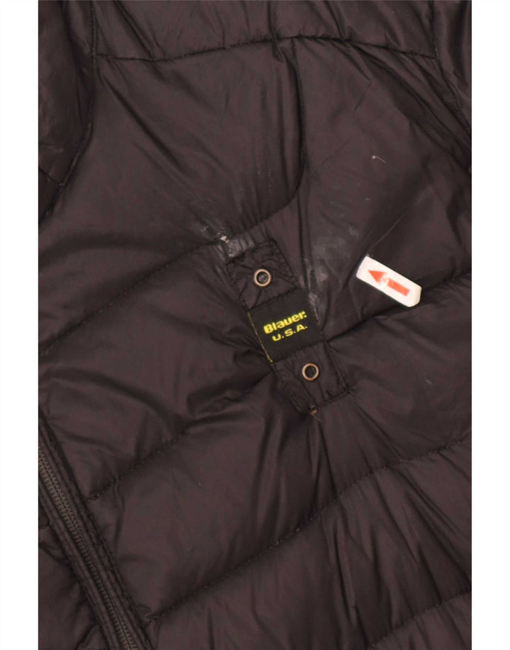 Blauer Herren Wattierte Jacke UK 44 2XL Schwarz Polyamid