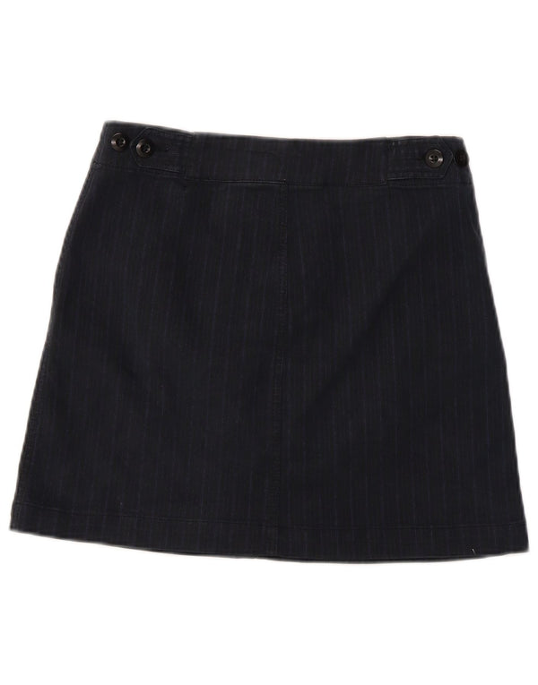 Marlboro Classics Womens A-Line Skirt EU 40 Medium W28 Navy Blue Pinstripe