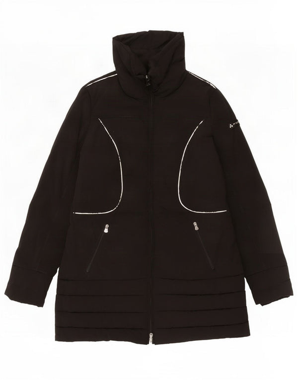 PEUTEREY Damen Wattierter Mantel IT 46 Large Schwarz Nylon