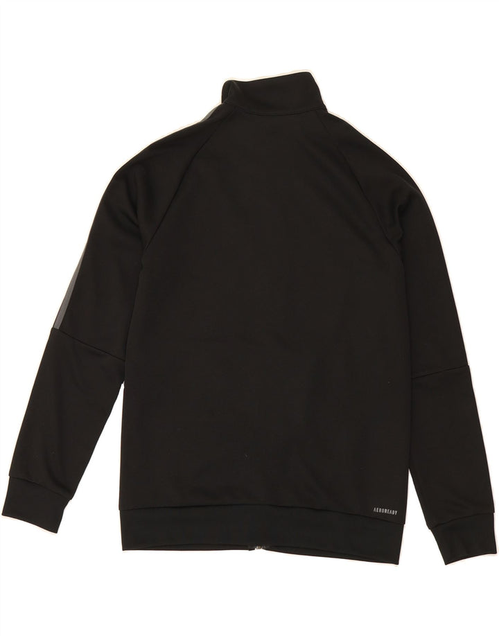 ADIDAS Boys Aeroready Tracksuit Top Jacket 13-14 Years Black Polyester Vintage Adidas and Second-Hand Adidas from Messina Hembry 