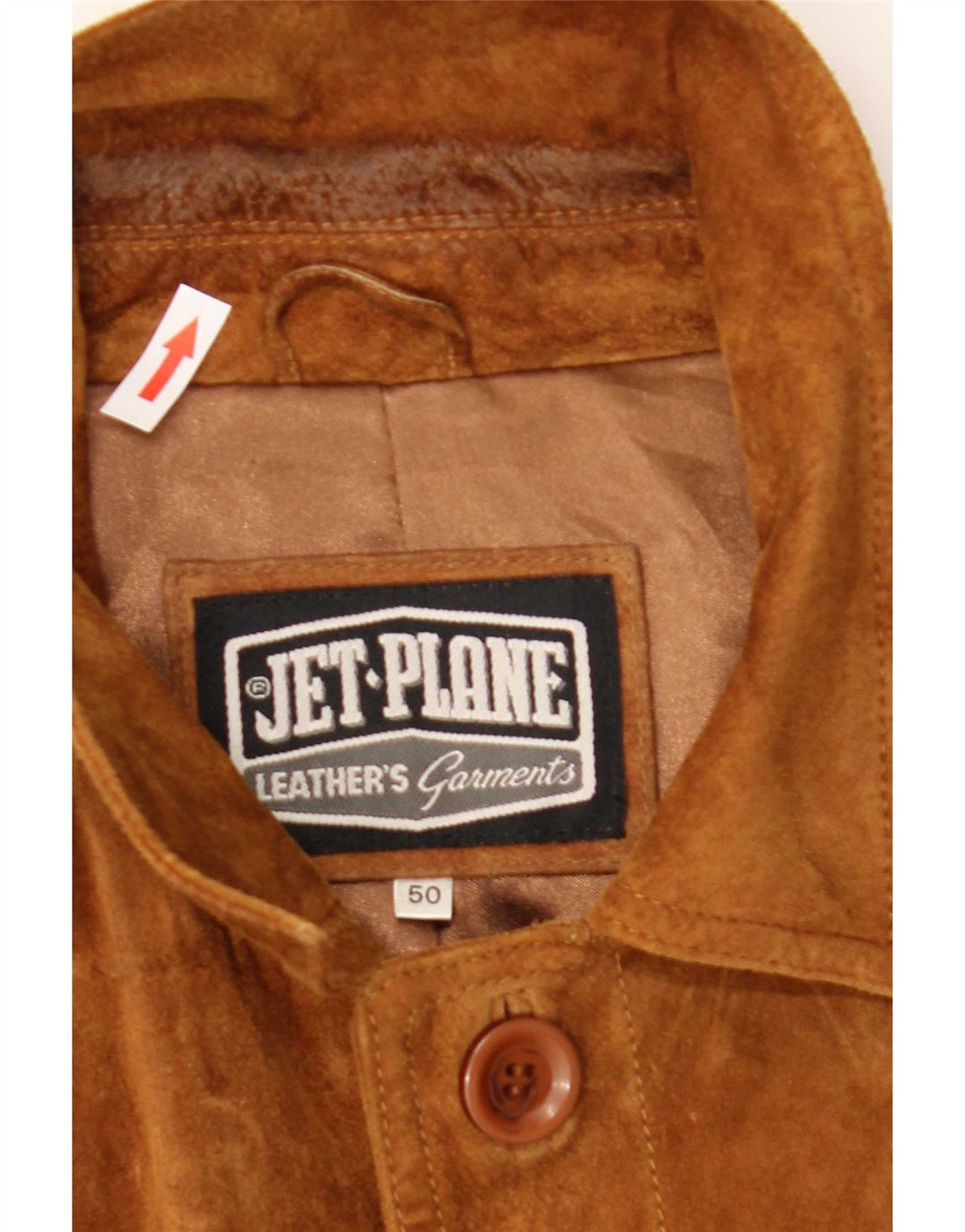 Jet Plane Herren Wildlederjacke IT 50 Large Beige Leder