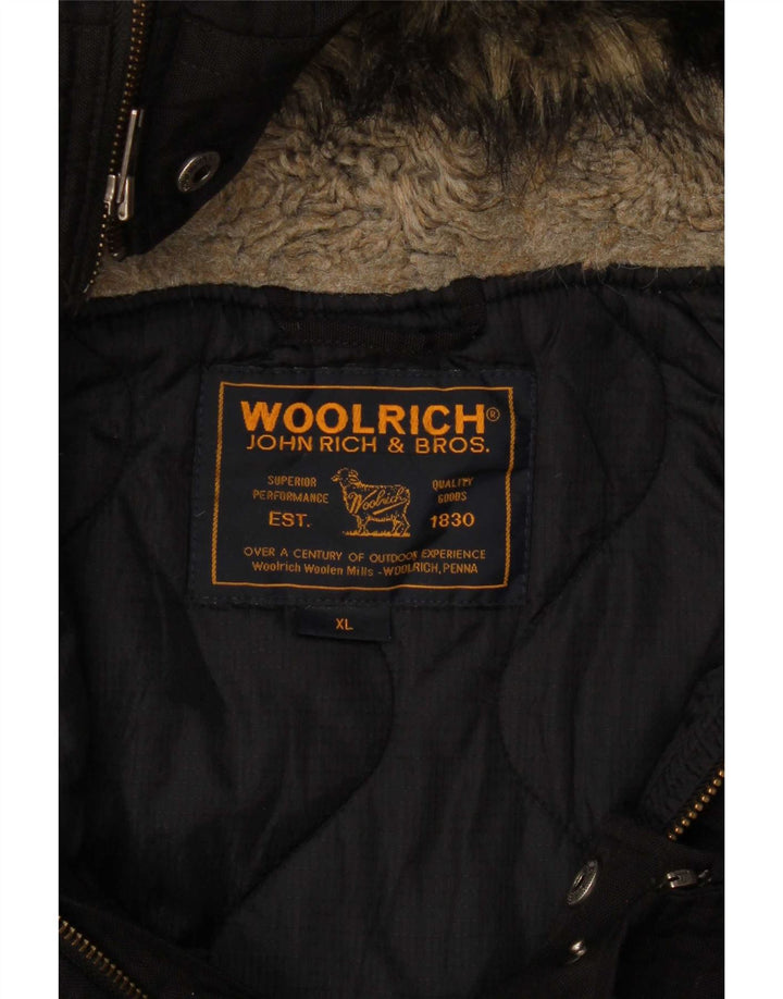 Woolrich Herren Bomberjacke mit Kapuze UK 42 XL Schwarz