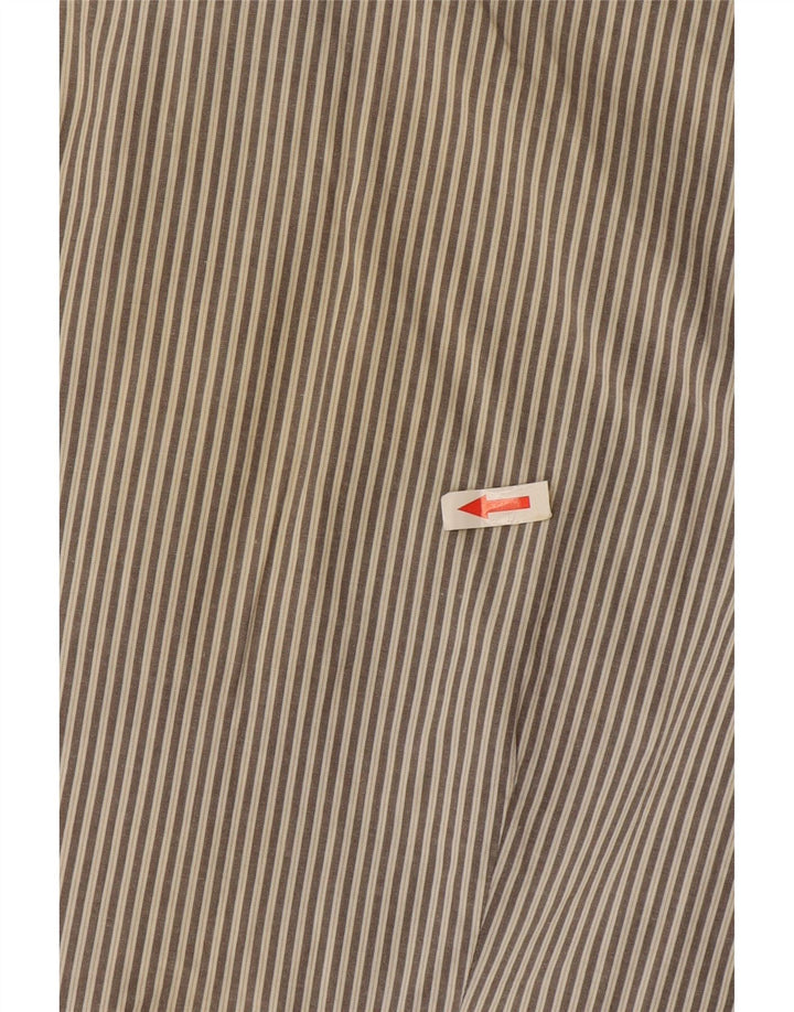 Marlboro Classics Damenhemd EU 44 XL Graue Nadelstreifen-Baumwolle