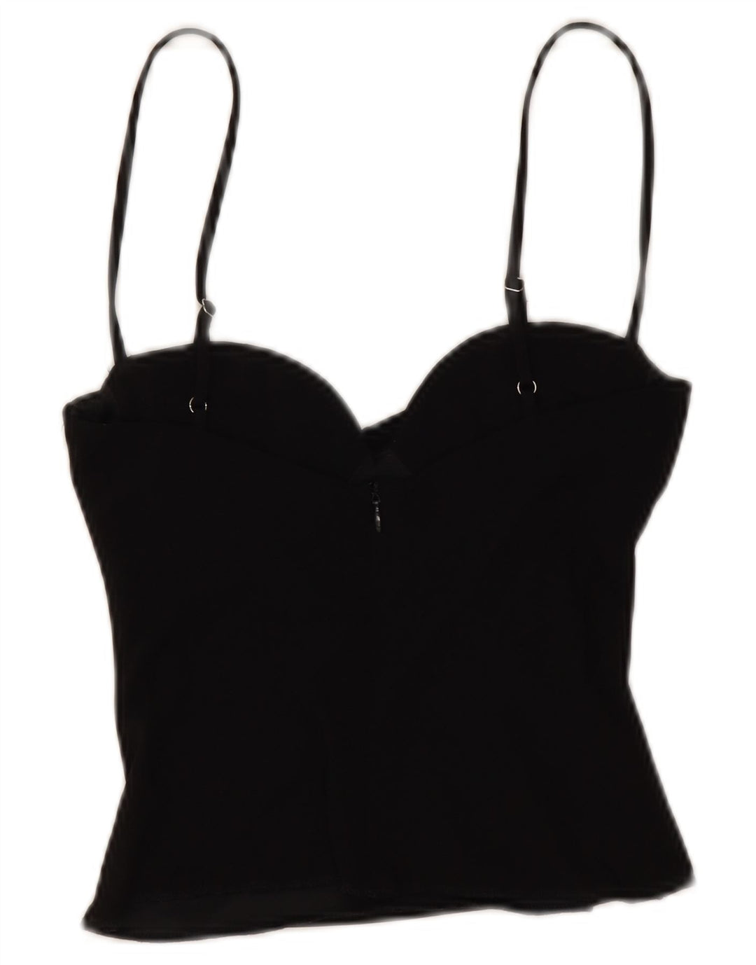 Zara Damen Crop Cami Top UK 6 XS Schwarz