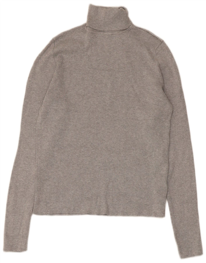 Marks & Spencer Rollkragenpullover für Damen, UK 14, mittelgraue Viskose