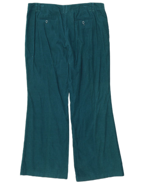 Laura Ashley Womens Wide Leg Corduroy Trousers UK 18 XL W38 L31 Green
