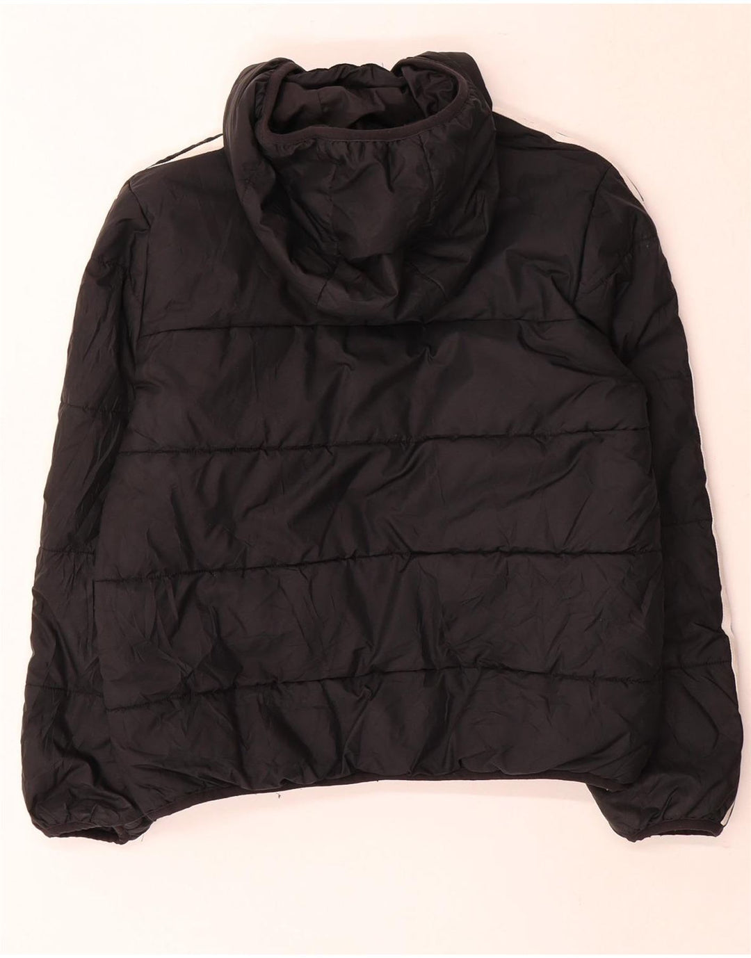 Adidas Mädchen-Kapuzenjacke, gepolstert, 9–10 Jahre, schwarzes Polyester