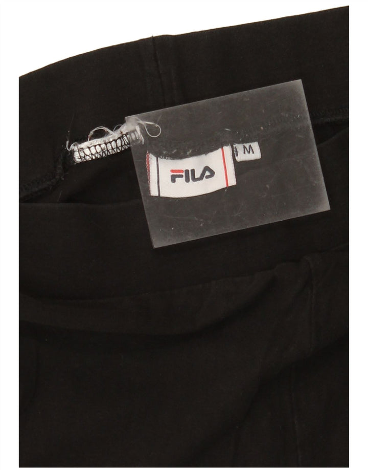 FILA Damen Graphic Leggings UK 14 Medium Schwarz