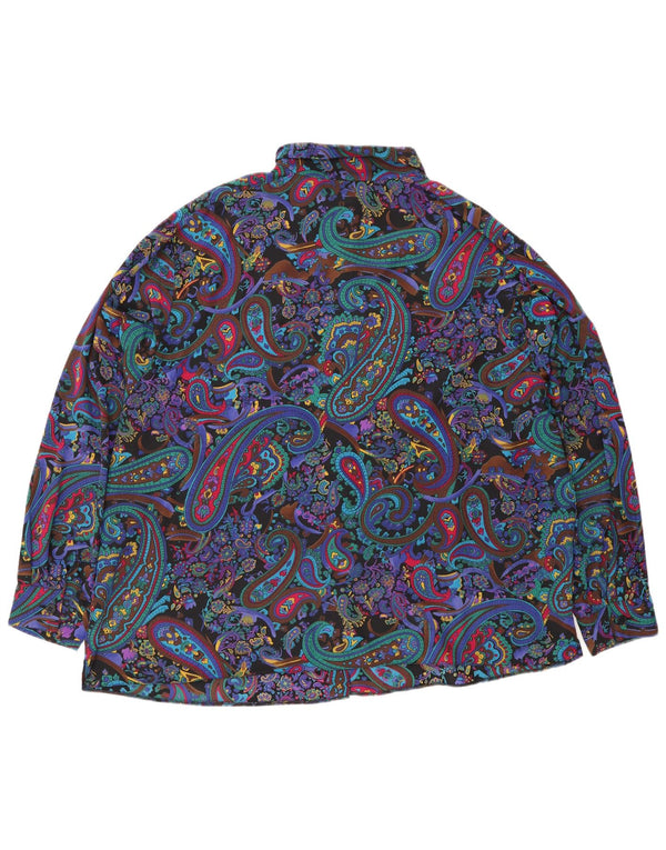 Vintage Damen Shirt UK 24 4XL Mehrfarbig Paisley