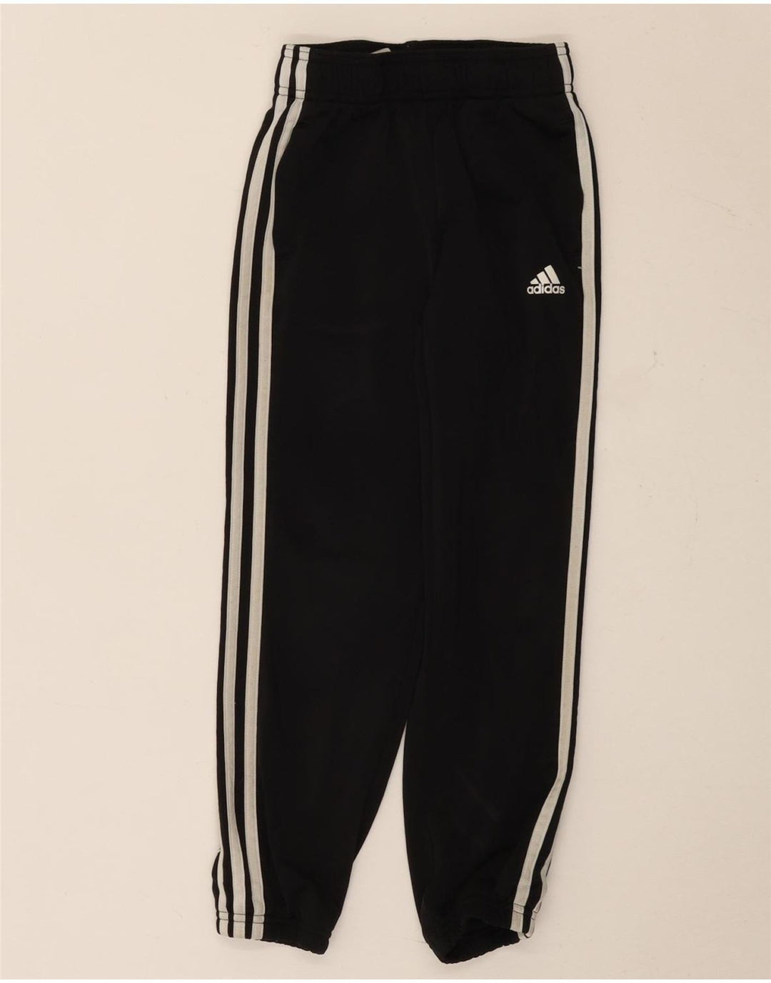 ADIDAS Jungen-Trainingshose, Jogginghose, 7–8 Jahre, schwarzes Polyester