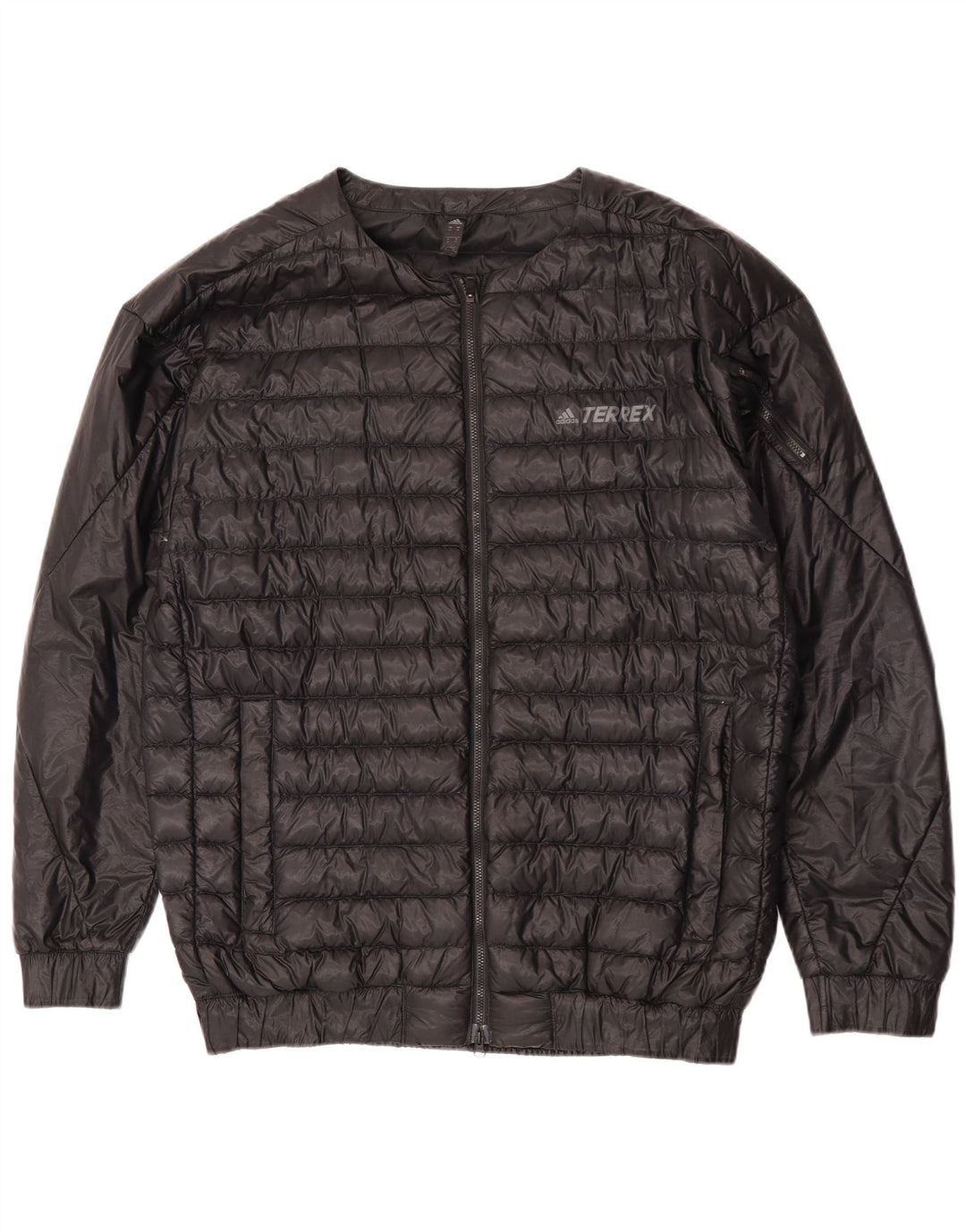 Adidas Herren gepolsterte Jacke UK 38 Medium Schwarz Nylon