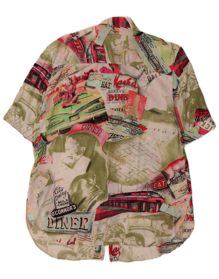 VERSE Grafik-Hemdbluse für Damen, EU 40, mittelgroß, mehrfarbig, Patchwork