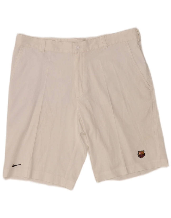 Nike Herren Barcelona Chino Shorts W38 XL Weiß Polyester