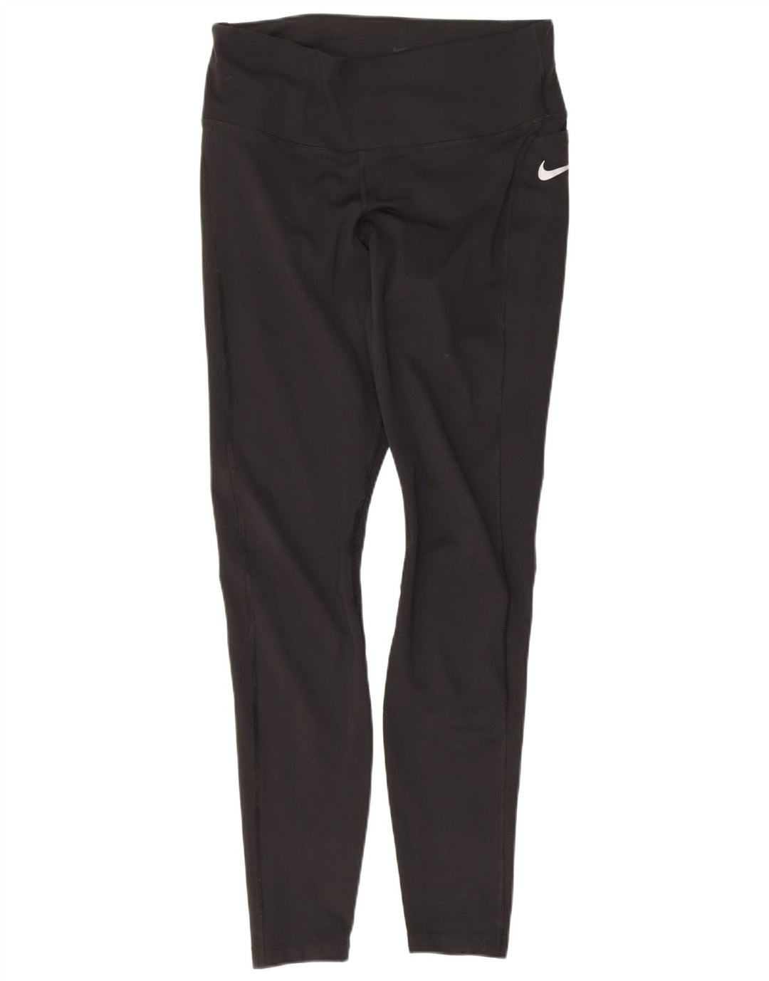 Nike Damen Dri Fit Leggings UK 12 Medium Schwarz Polyester