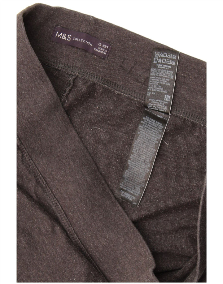 Marks & Spencer Damen Leggings UK 12 Mittelgraue Baumwolle